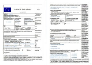 Chestionar pentru viza Schengen în Republica Cehă în anul 2017 exemplu de umplere, eșantion