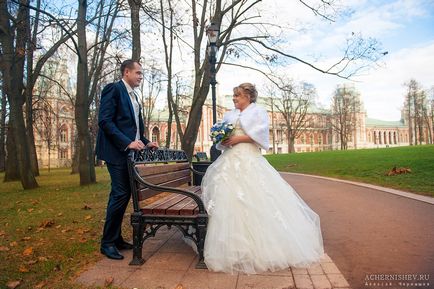 Царицино - весільна фотосесія, фото прогулянки в Царицинському палаці (весілля в садибі)