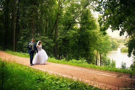 Tsaritsyno - esküvői fotó, fotó séta a Tsaritsyno palota (esküvő a kombi)