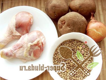 Lencse gombával és csirke leves receptek fotókkal egyszerű és finom