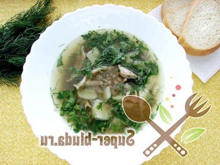 Supa de linte cu ciuperci si pui, retete de supe cu poze simple si delicioase