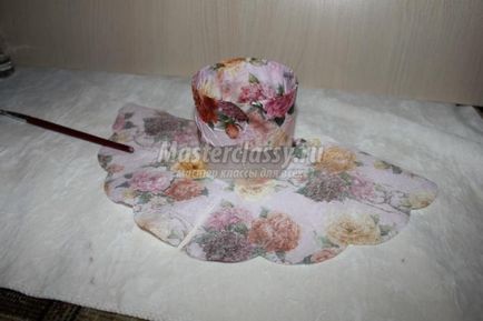 Decoupage csésze saját kezűleg