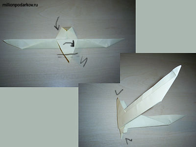 Робимо саморобку з паперу-орігамі «чайка Джонатан Лівінгстон», лівша-вироби своїми руками