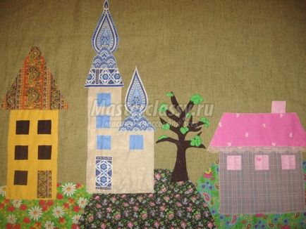 Дитячий настінний килимок «казкове містечко»