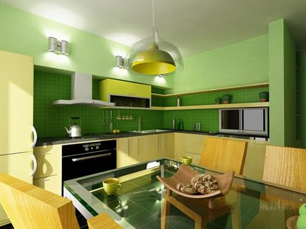 Дизайн зеленої кухні
