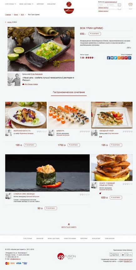 Ефективна структура сайту ресторану