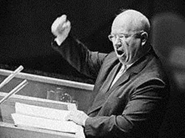 Főtitkára Hruscsov bevágta a cipő nem a dobogón az ENSZ
