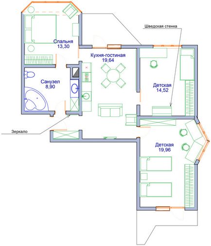 Ідеї ​​перепланування трикімнатної квартири три проекти зручного планування
