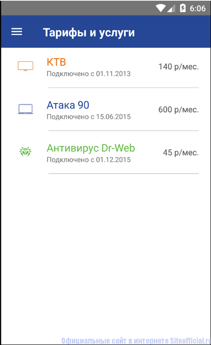 Intersvyaz személyes fiókot (személyes) Intersvyaz személyes szekrény