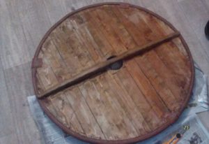 Producția unui scut rotund din lemn (scutul vikingilor, scutul vechiului rus) atelier - zbroevy