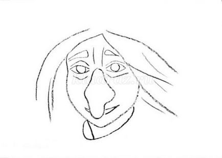 Cum de a desena o femeie yaga în etape pentru copii