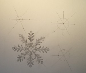 Як намалювати сніжинку, малюємо поетапно олівцем, мій малюк