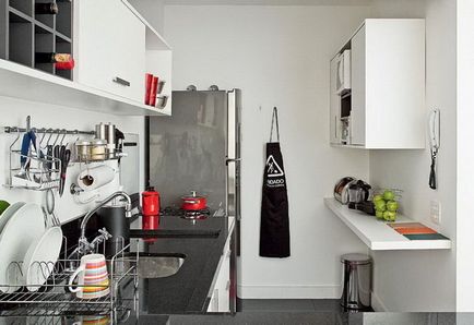 Hogyan felszerelni egy kis konyha 12 egyszerű tipp