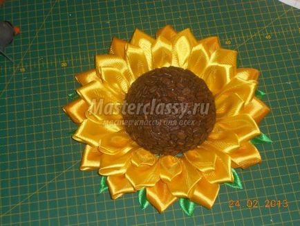 Cum sa faci o floarea-soarelui din boabele de cafea cu mainile tale