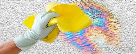 Hogyan lehet eltávolítani a sárga olaj foltok a mennyezet és a falak saját kezűleg - szól javítások kezüket