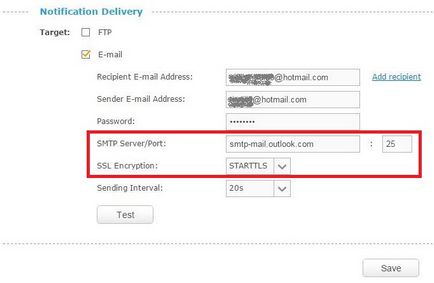 Як встановити сервіси gmail або hotmail як e-mail адреси відправника повідомлень хмарної