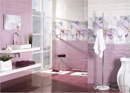 Mi cserép választani a fürdőszobában - szín, fénykép méretét