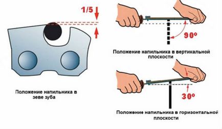 Hogyan élesíteni láncfűrészek - lépésről lépésre video