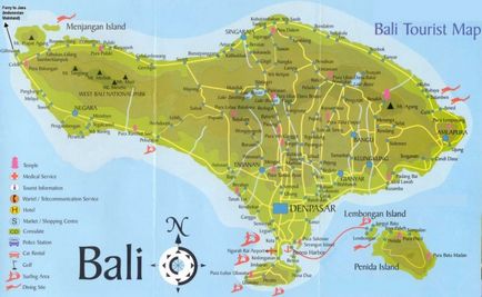 Térkép: Bali