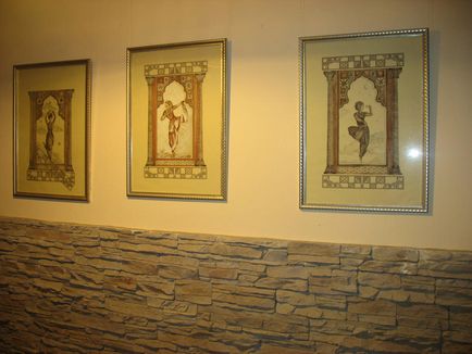 A festmények a folyosón folyosón képek a falon, egy freskó a lakásban egységek a belső, amely lógni