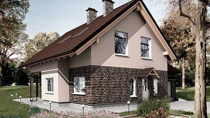 Cottage „Denisovsky” ház tervezése c loft garázzsal
