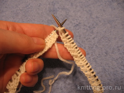 Circulară de tricotat pe ace de tricotat cu o linie de pescuit - de la bază la îndemânare