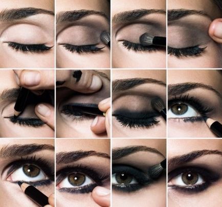 Макіяж під чорне плаття (26 фото) який зробити вечірній make-up на випускний до чорного поряд для