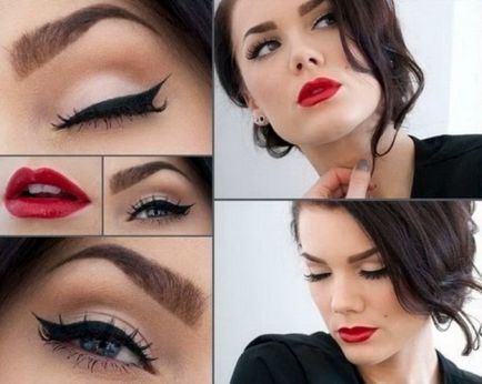 Smink fekete ruha (26 fotó), hogyan lehet az esti make-up a mentesítés a hátsó mellett