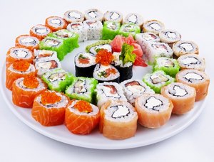 Trükkök, hogyan díszítik sushi