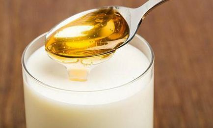 Lapte cu miere de la rețete tuse simple și proprietăți utile