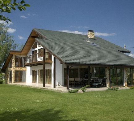 Szerelési keramaplastikovoy tető kezével (montázs) Szerelési keramaplastikovoy tető kezével