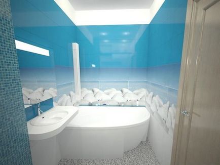 În stil de baie în stil de baie, design interior