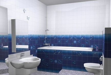 Marine stílusú fürdőszoba belsőépítészeti szoba fotó