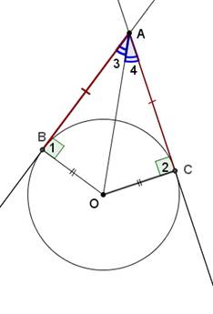 Definiția tangentei la cerc