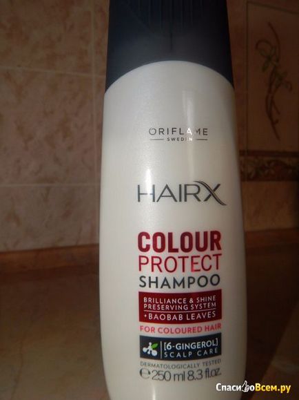 Ismertetőt sampon festett haj Oriflame hairx színes védelme sampon sampon színezett