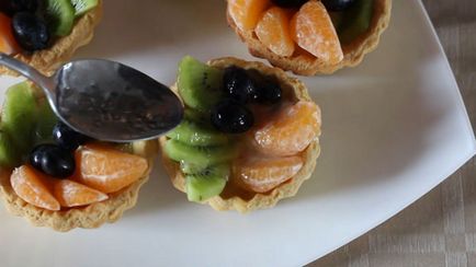 Пісочна корзинка з фруктами покроковий фото-рецепт відео