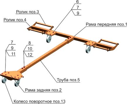 Підкатна пристрій для снігохода своїми руками