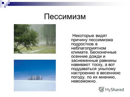 Презентація на тему юнацький песимізм роботу виконала учениця 7 - в - класу МОУ сош 32 Поздеева