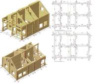 Проектування дерев'яних будинків, ескізи, візуалізація, кошторису, ціни, опис