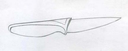 Pentru a desena un cuțit în creion pas cu pas - cum să desenezi un cuțit cu un creion pas cu pas
