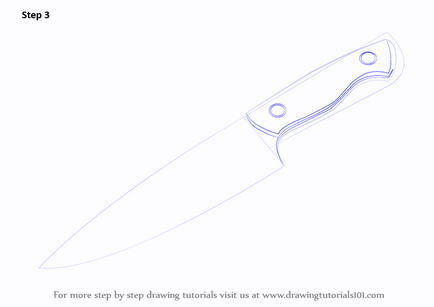 Pentru a desena un cuțit în creion pas cu pas - cum să desenezi un cuțit cu un creion pas cu pas