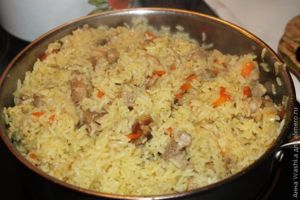 Rice borjúhús a la pilaf