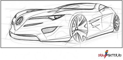 Desenarea unei mașini în Adobe Photoshop, cum să desenezi o mașină de curse