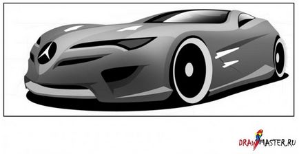 Desenarea unei mașini în Adobe Photoshop, cum să desenezi o mașină de curse