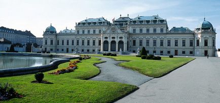 Розкішний сад бельведер в регулярному стилі (австрія, вена), я і ландшафтний дизайн