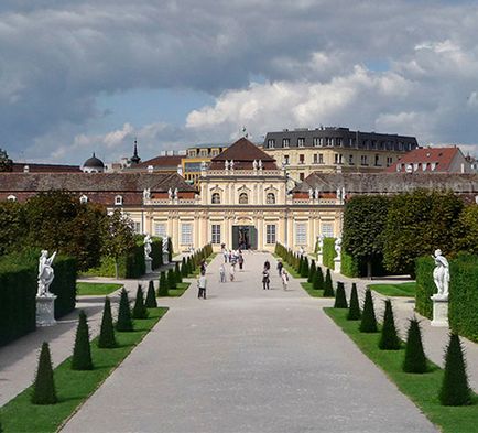 Grădină luxoasă de belvedere în stil regulat (austria, vena), me și design peisagistic