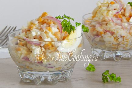 Salata cu calmar și orez - rețetă cu fotografie