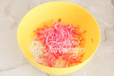 Salata cu calmar și orez - rețetă cu fotografie