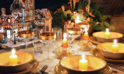 Сервіровка святкового столу на новий рік