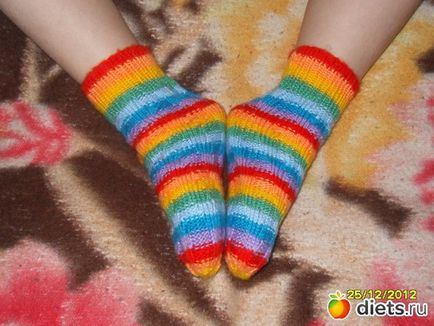 Ciorapi spirala - tricotat de la o persoana la alta